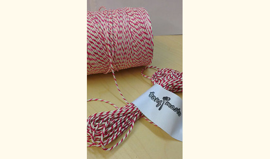 Extra Strong Red and White Bakers Catering Twine - 300m 
